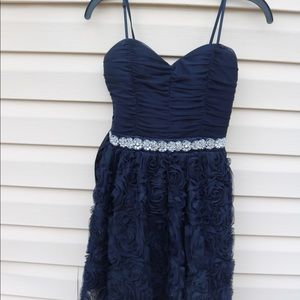 A semi formal blue dress